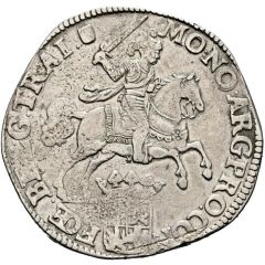 1 Ducaton `Silver Rider` Date in cartouche, fourfold arms