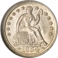 1/2 Dime `Seated Liberty Half Dime` arrows at date