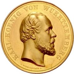 Prize medal for the hops exhibition in Tettnang - Karl I