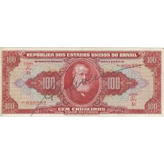 100 Cruzeiros Thesouro Nacional, 2nd print, Autographed