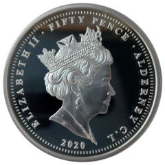 50 Pence - Elizabeth II VE-Day - Never Give In
