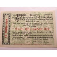 10 000 000 000 Mark Hannoversche Maschinenbau-AG