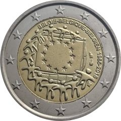 2 Euros - Philippe 30 Years of European Union Flag