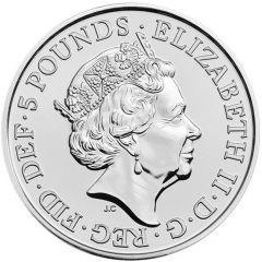 5 Pounds - Elizabeth II 5th Portrait, Unicorn of Scotland