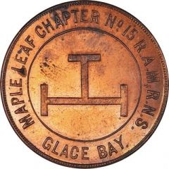 Masonic Penny - Maple Leaf Chapter No. 15 Glace Bay, Nova Scotia