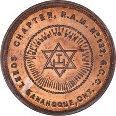 Masonic Penny - Leeds Chapter No. 132 Gananoque, Ontario