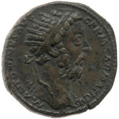 Dupondius - Marcus Aurelius TR P XXIX IMP VIII COS III S C, Annona