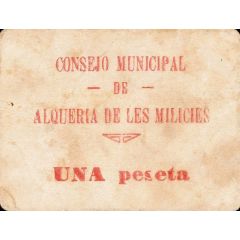 1 Peseta Alqueria de les Milicies