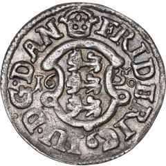 2 Skilling Dansk - Frederik III Shield type I