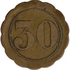 30 Centimes uniface