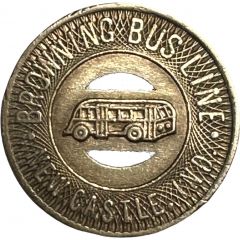 1 Fare - Browning Bus Line New Castle, Indiana