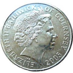 5 Pounds - Elizabeth II WWII Liberation - Silver