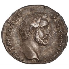 Denarius - Antoninus Pius TRIB POT COS, Pietas