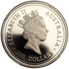 200 Dollars - Elizabeth II 3rd Portrait - Koala - Platinum