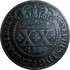 20 Réis - José I Lisbon Mint