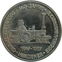 Medal - 140 Jahre Eisenbahnstrecke Coeln-Dortmund-Mindener