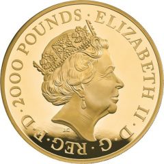 2000 Pounds - Elizabeth II The Queen`s Beasts Completer, Gold Proof