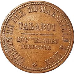 Token - Talabot Chemin De Fer De Marseille A Lyon