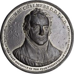 Medal Thomas Chalmers, white metal
