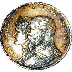 Medallion - Edward VII and Alexandra, Marriage and Accession