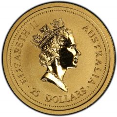 25 Dollars - Elizabeth II 3rd Portrait - Australian Nugget - Gold Bullion Coin
