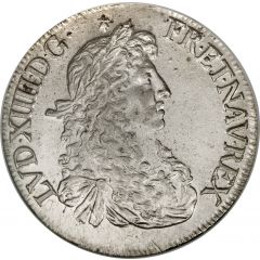 Ecu with juvenile bust - Louis XIV 2nd mark