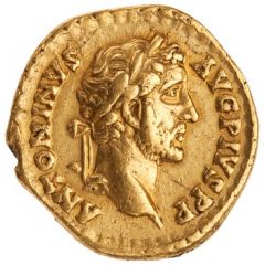 Quinarius Aureus - Antoninus Pius TR POT COS IIII LIB IIII, Liberalitas