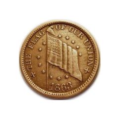Civil War Token - Flag of Our Union / Dix