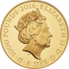 1000 Pounds - Elizabeth II Queen`s 90th Birthday, Gold Proof