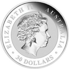 30 Dollars - Elizabeth II 4th Portrait - Australian Kookaburra - Silver bullion Coin