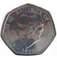 50 Pence - Charles III Coronation Regalia - The Sword of Offering