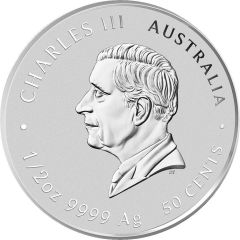 50 Cents - Charles III 1st Portrait - Year of the Snake; Silver