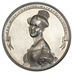 Medal - Victoria Accession, J. Ottley, white metal, 50mm
