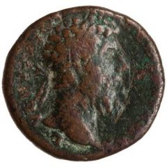 As - Lucius Verus TR P VIIII IMP V COS III S C, Annona