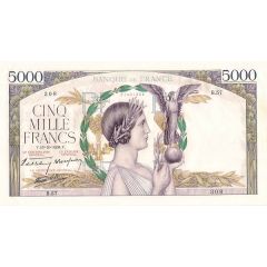 5000 Francs - Victoire type 1934 modificated, smooth cut