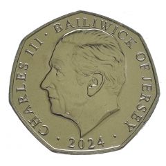 50 Pence - Charles III Red Arrows over Belfast City Hall, Coloured