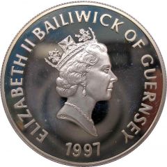 5 Pounds - Elizabeth II Golden Wedding - Silver