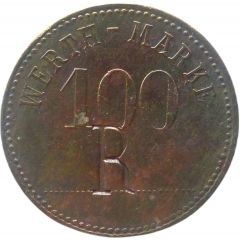 100 Pfennig Werth-Marke, Countermarked 'R'