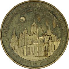 Monnaie de Paris Tourist Token - Bayeux Cathédrale Notre-Dame - 75e anniversaire du débarquement