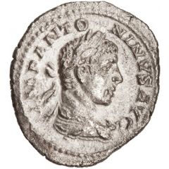 Denarius - Elagabalus P M TR P II COS II P P, Roma and Victory
