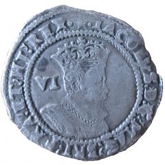 6 Pence - James I 2nd issue, 4th bust
