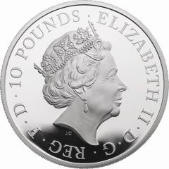 10 Pounds - Elizabeth II William Shakespeare, Silver Proof