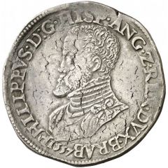 1 Daalder - Philip II Bust left, PHILIPPVS, ANG