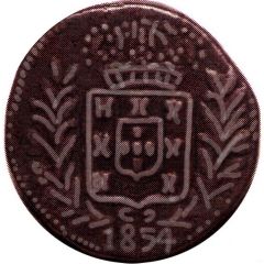 30 Réis - 1/2 Tanga - Pedro V Damão Mint