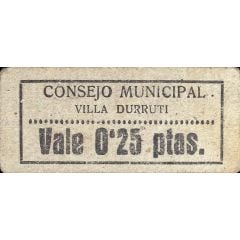 0.25 Pesetas Villa Durruti