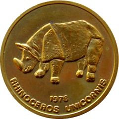 Token - Zoo Antwerpen 2 pers., Rhinoceros unicornis