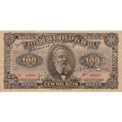 100 Mil Réis State Bonus, Series F