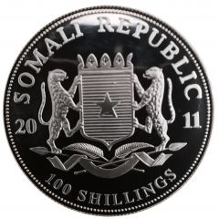 100 Shillings Elephant Gilded, Silver