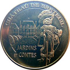 Monnaie de Paris Tourist Token - Château de Breteuil Jardins et contes - Le chat botté