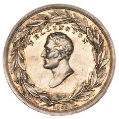 Medalet - George III Duke of Wellington, D.F. Loos, silver